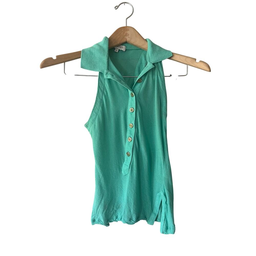 Zac Posen Green Sleeveless Polo Size Small